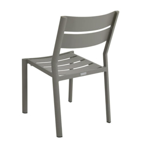 Chaise de jardin en aluminium gris sable (lot de 2) STOCKHOLM