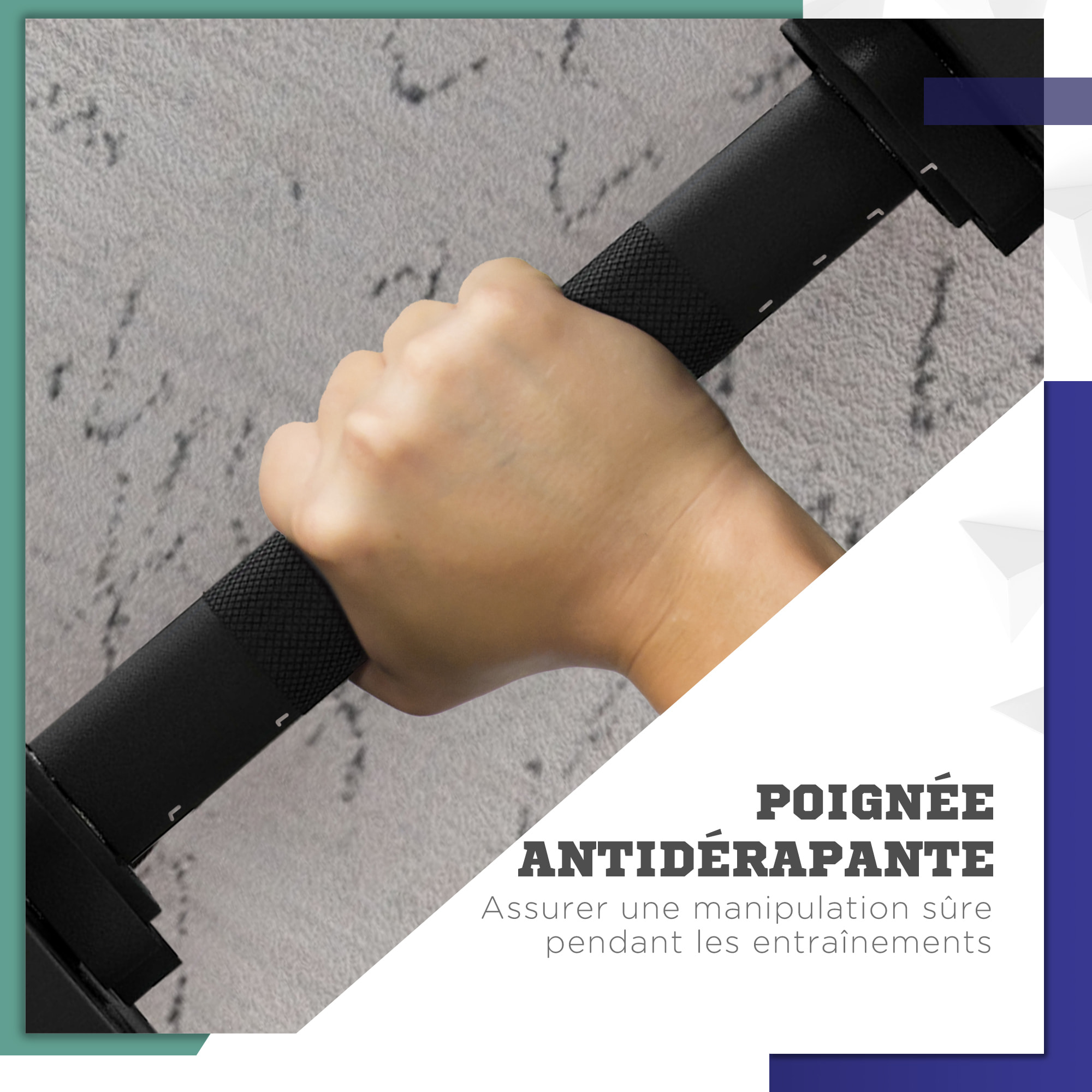 Haltères 2 en 1 réglables - haltères libres 15 Kg - barres incluses - entraînement musculaire & haltérophilie - noir rouge