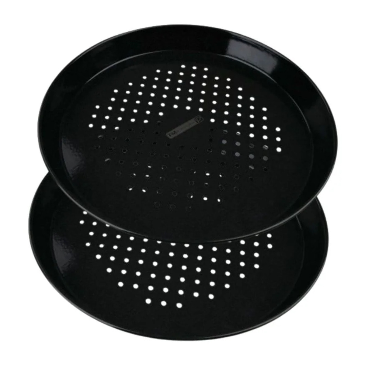 Lot de 2 plaques à pizza perforées rondes, four et barbecue 32 cm FM Professional Barbecue