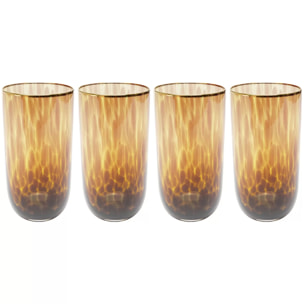 Verres hauts Caramel 16cm set de 4 Kare Design