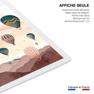 Affiche enfant ciel de montgolfière  Affiche seule