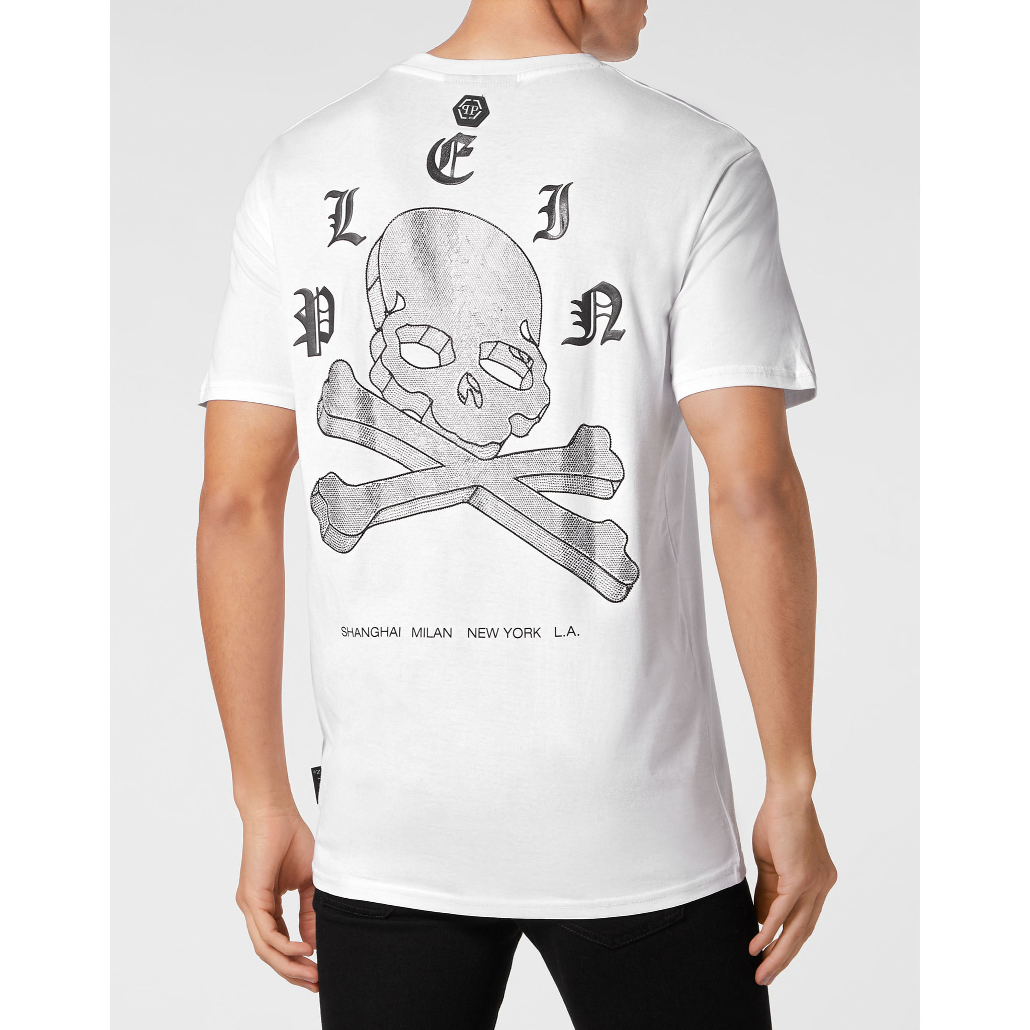 PHILIPP PLEIN Camiseta de cuello redondo y manga corta