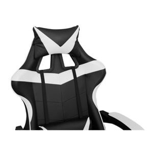 Fauteuil spécial gaming - Noir - Blanc