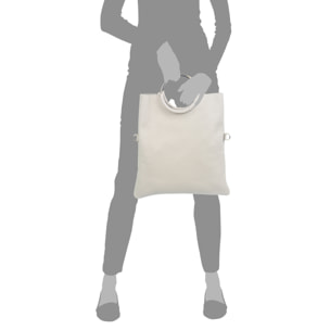 FIRENZE ARTEGIANI Borsa a Spalla da Donna Corinna. Vera Pelle Dollaro Made in Italy 29x5x20 Cm. Beige