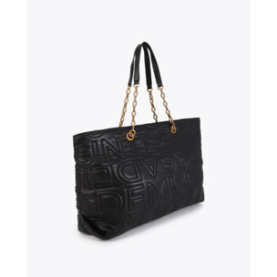 Shopper con cuciture del logo
