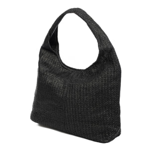 Berbenno Borsa a spalla Donna. Realizzata in rafia sintetica con design intrecciato.