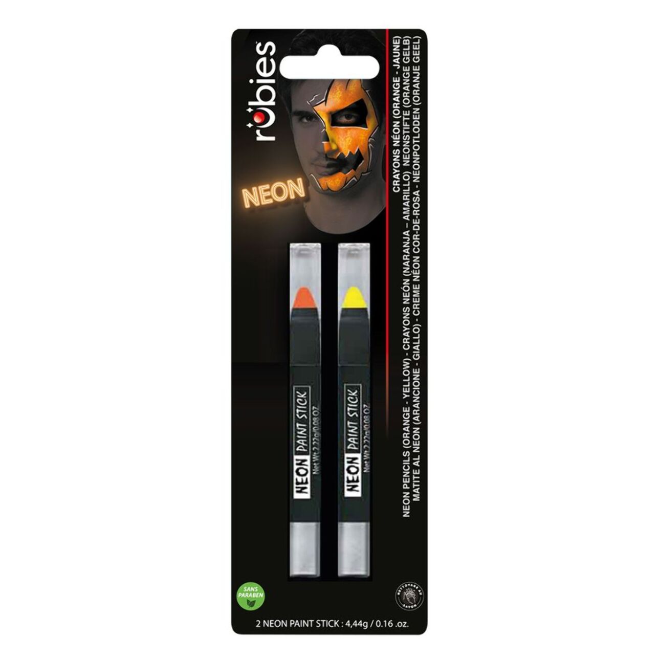 DÚO DE LÁPICES NARANJA Y AMARILLO NEON