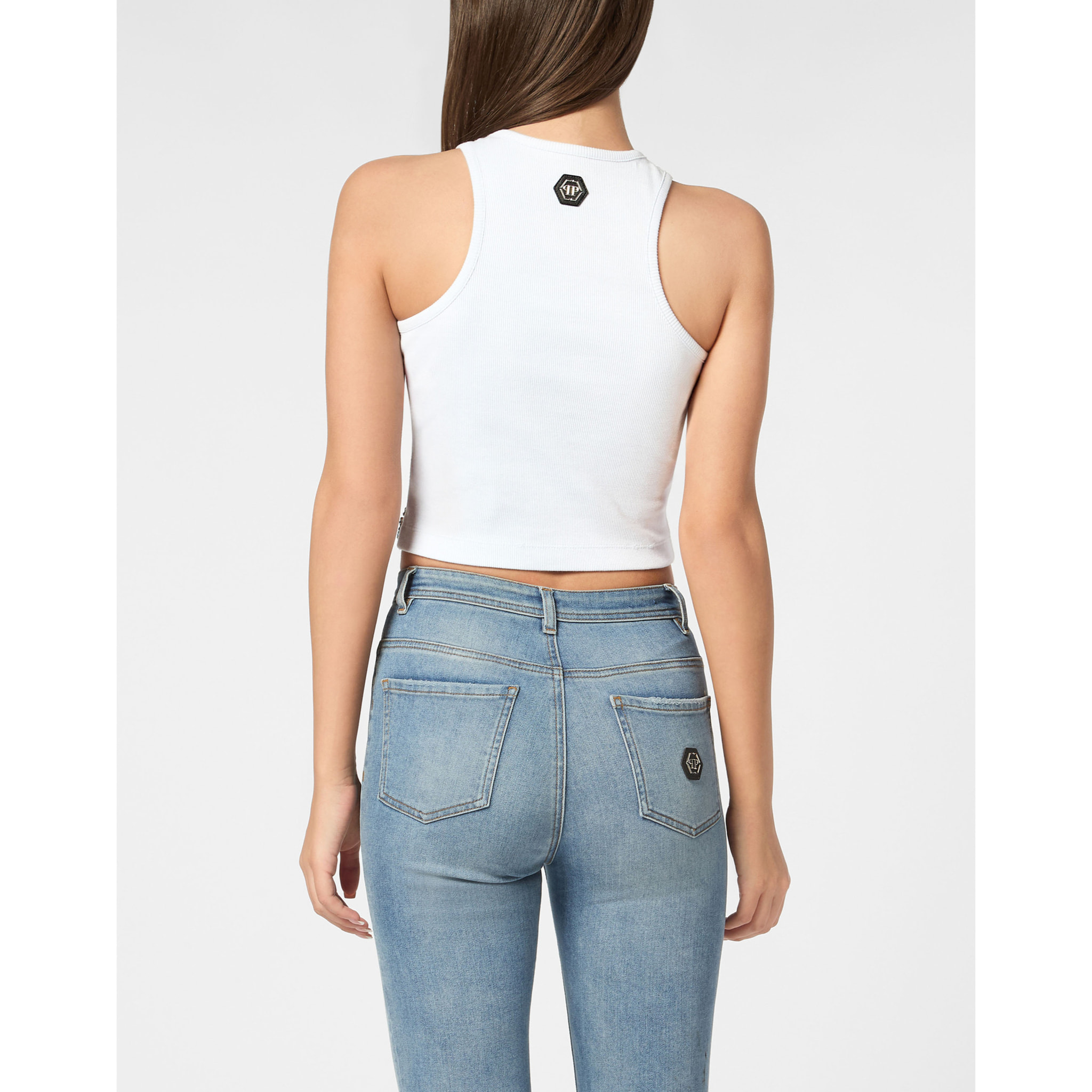 PHILIPP PLEIN Tank Top FLOWERS