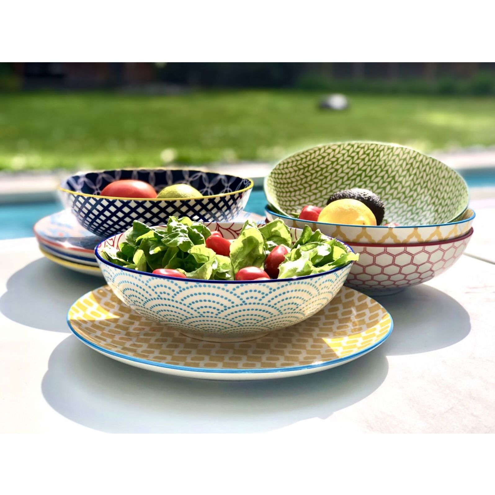 Lot de 6 assiettes creuses, SABAE