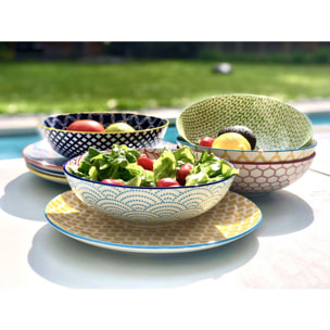 Lot de 6 assiettes creuses, SABAE