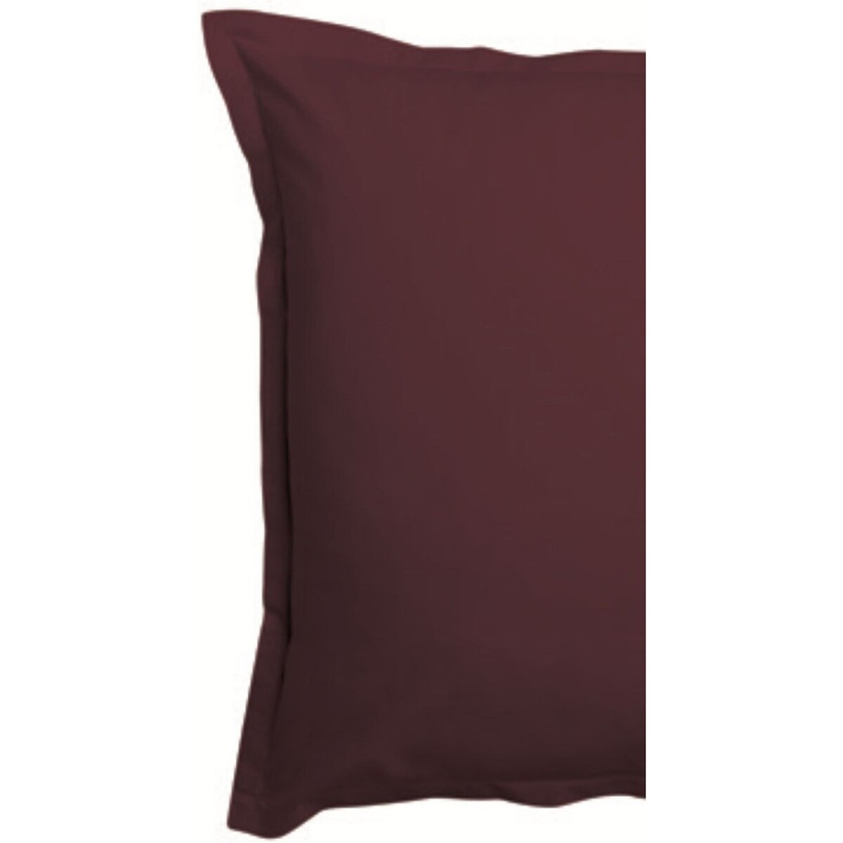 Lot de 2 taies Volant Plat Pique Grenat