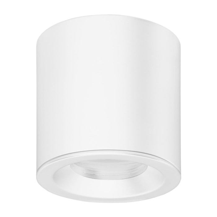 Forlight Fab - Foco de Techo de Superfície Tubular de 85mm de Diámetro para Bombilla GU10 en Color Blanco