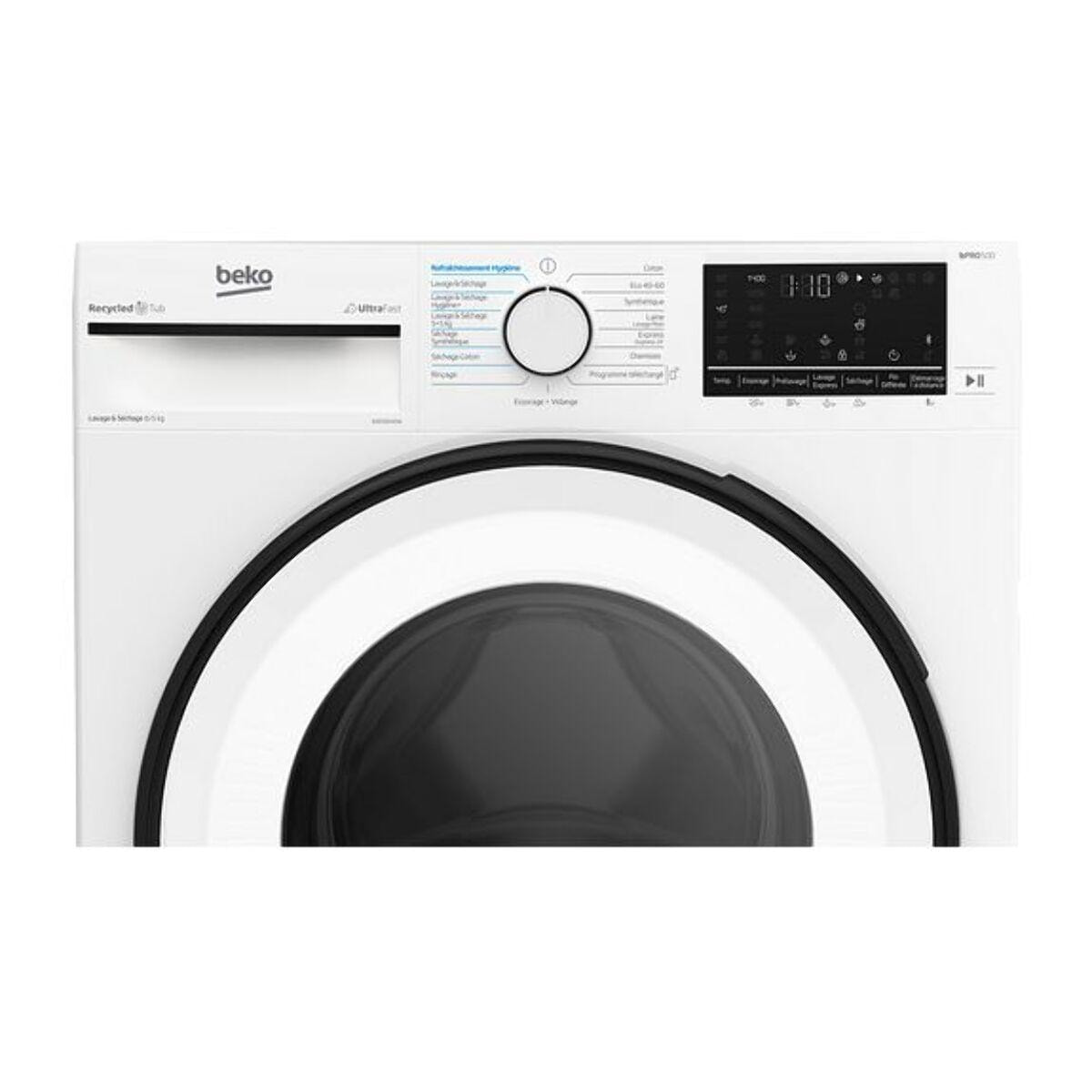 Lave linge séchant hublot BEKO B3D58545W