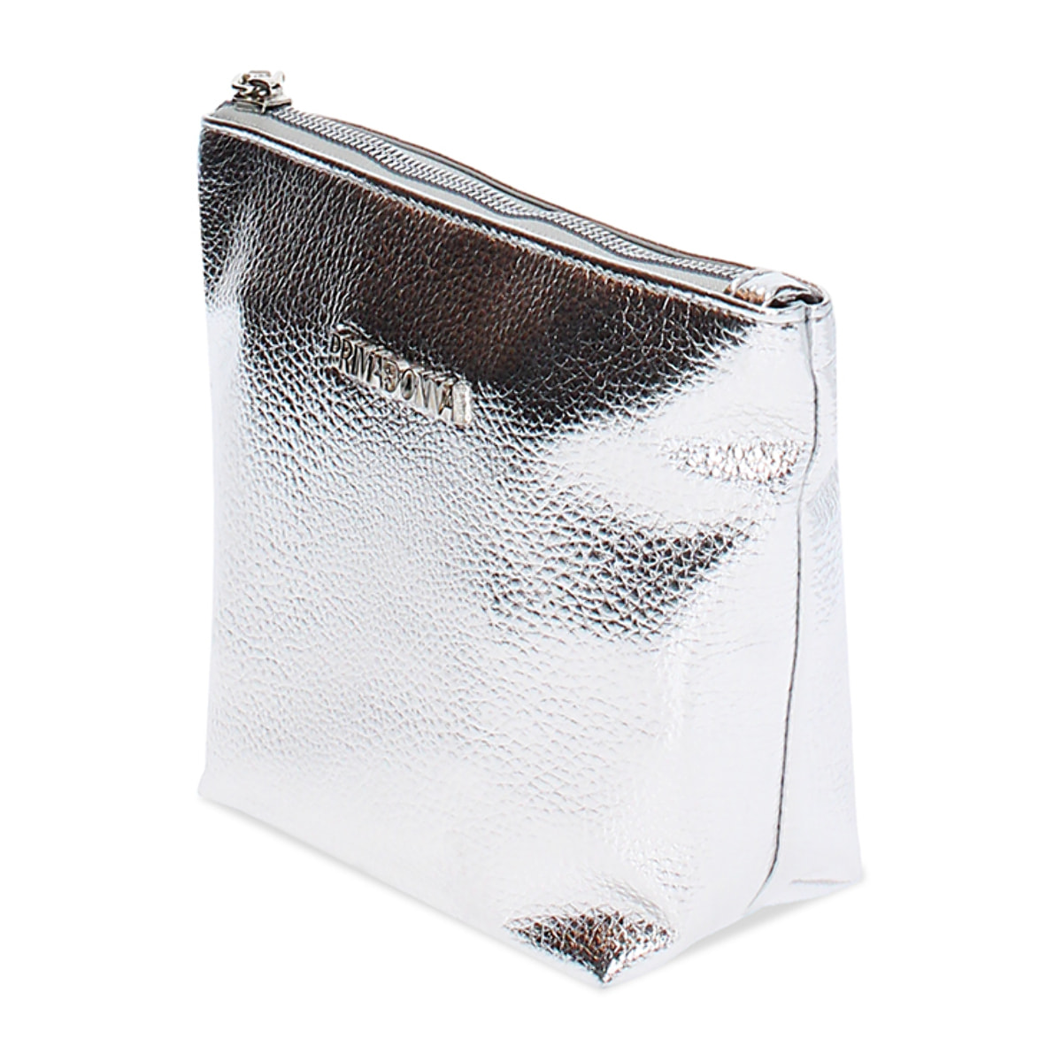 Pochette donna argento in laminato