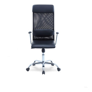 Silla de oficina Neil Cromado - Negro