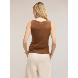 Motivi - Top con collana a nappa integrata - Marrone