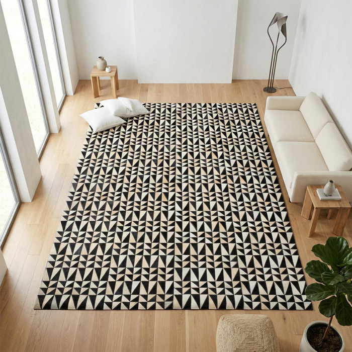 Tapis en peau de vache kilm fait à la main