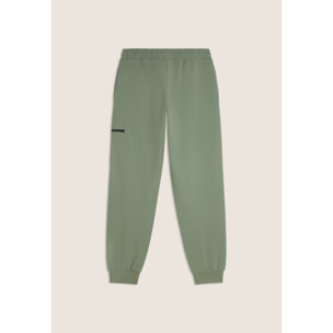 Pantaloni regular con tasca zip sulla gamba