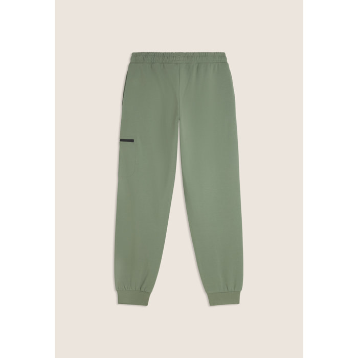 Pantaloni regular con tasca zip sulla gamba
