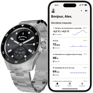 Montre santé WITHINGS Scanwatch Nova 42mm Noire