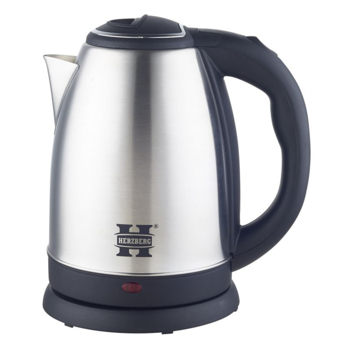 Bouilloire électrique 1.8L inox sans fil argent Herzberg HG5011-SIL