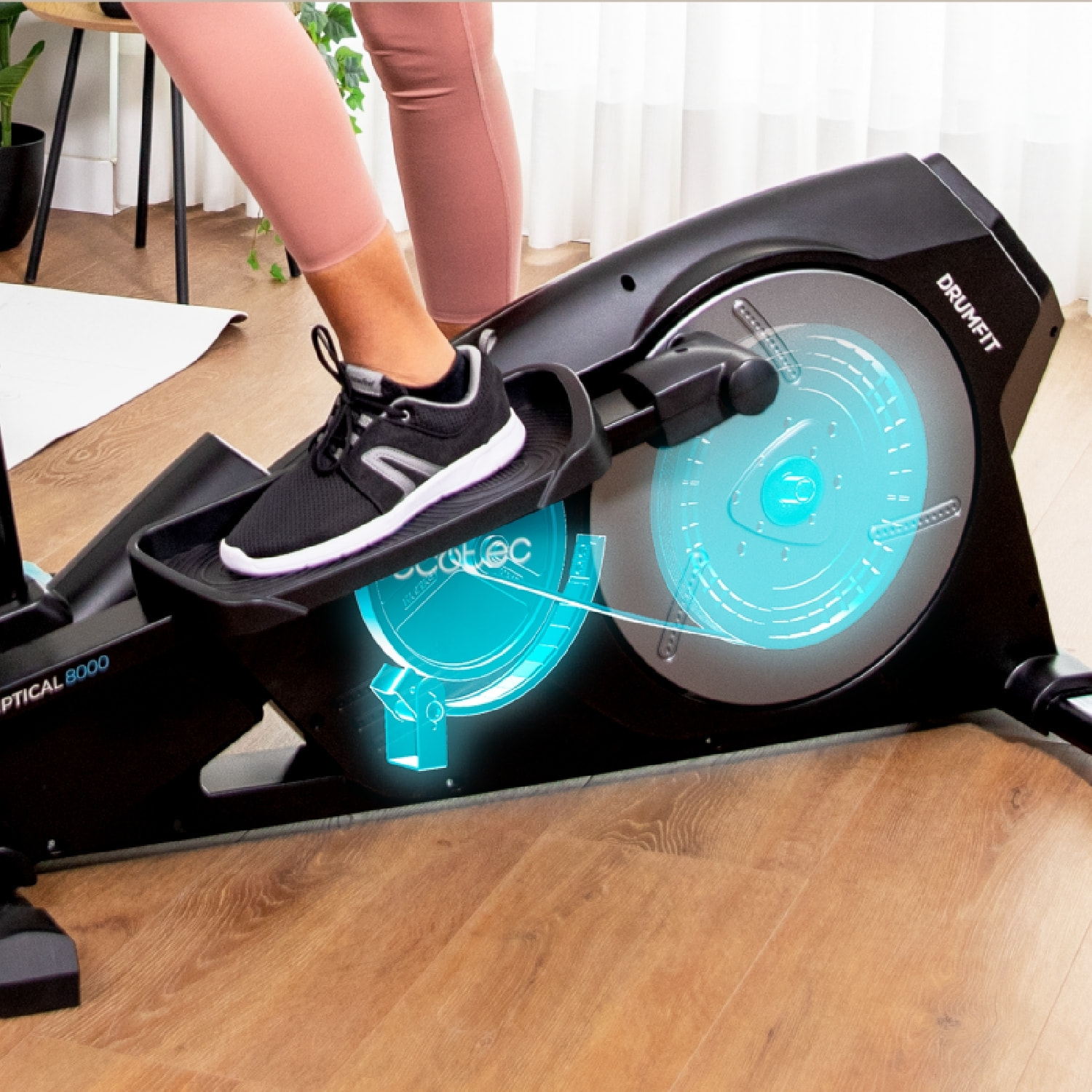 Bicicleta Elíptica de Resistencia Magnética Drumfit Elliptical 8000 Magno. 8 Niv