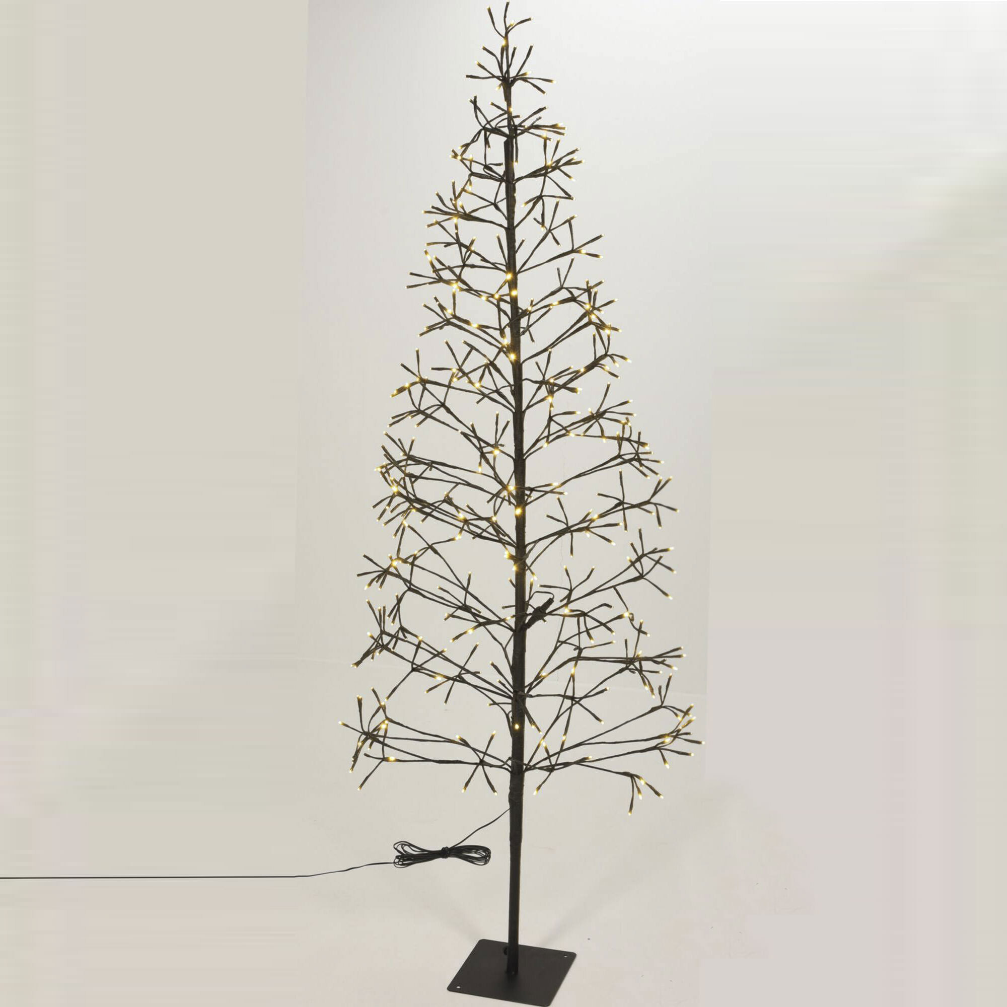 árbol de navidad en forma de a con 9 ramas y 160 luces led y una altura de 120cm