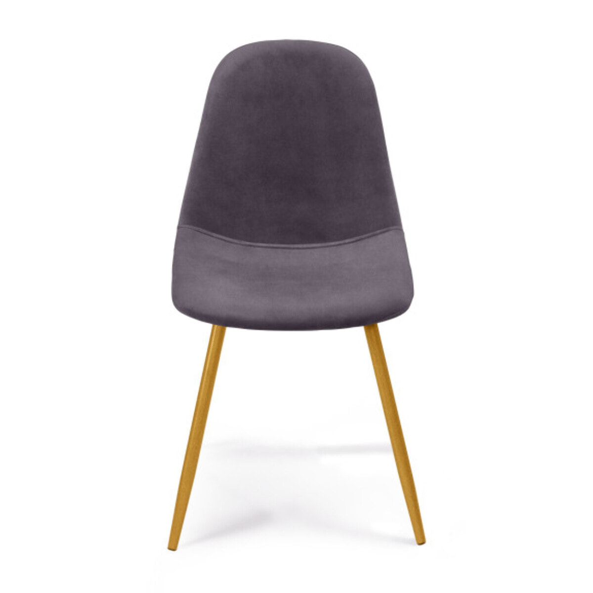 Chaises Sofia - Gris foncé - pied doré