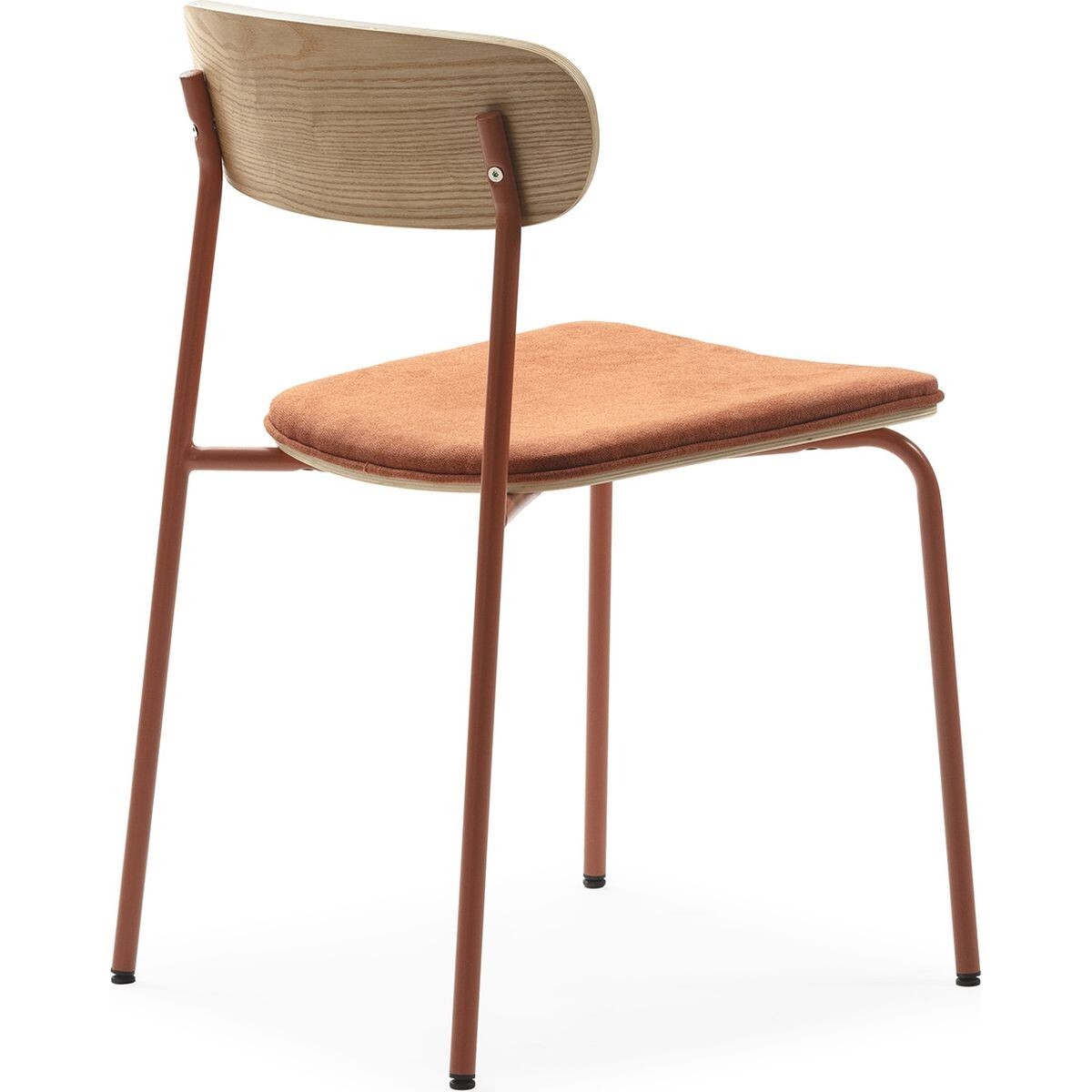 Lot de 2 chaises en tissu et effet bois - SVALA