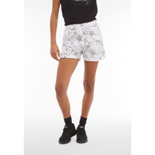 Shorts donna in heavy jersey stampa floreale allover