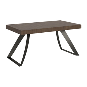 Mesa extensible 90x160/264 cm Proxy Nogal estructura Antracita