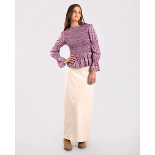 Falda larga de sarga