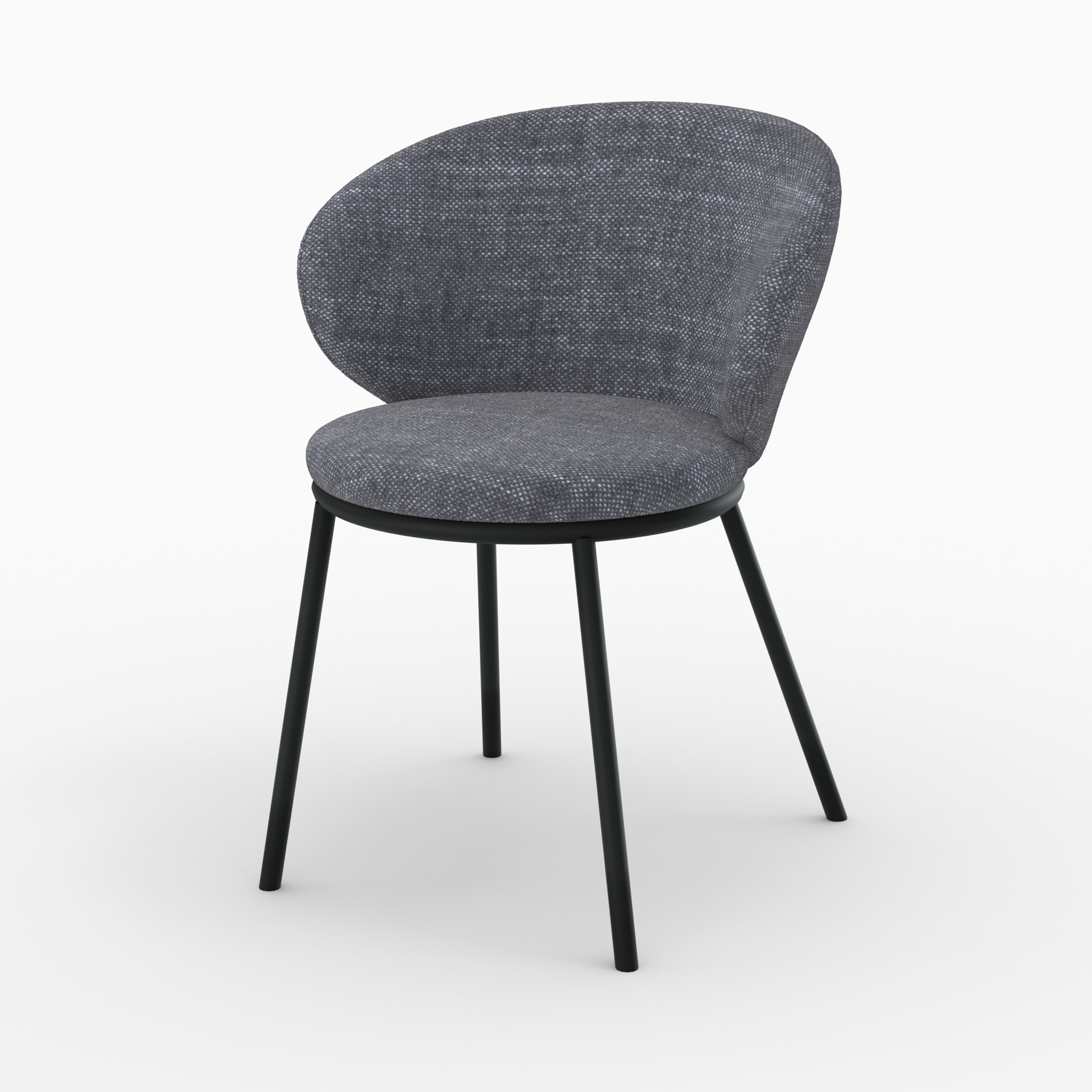 Chaise en tissu gris - Angèle