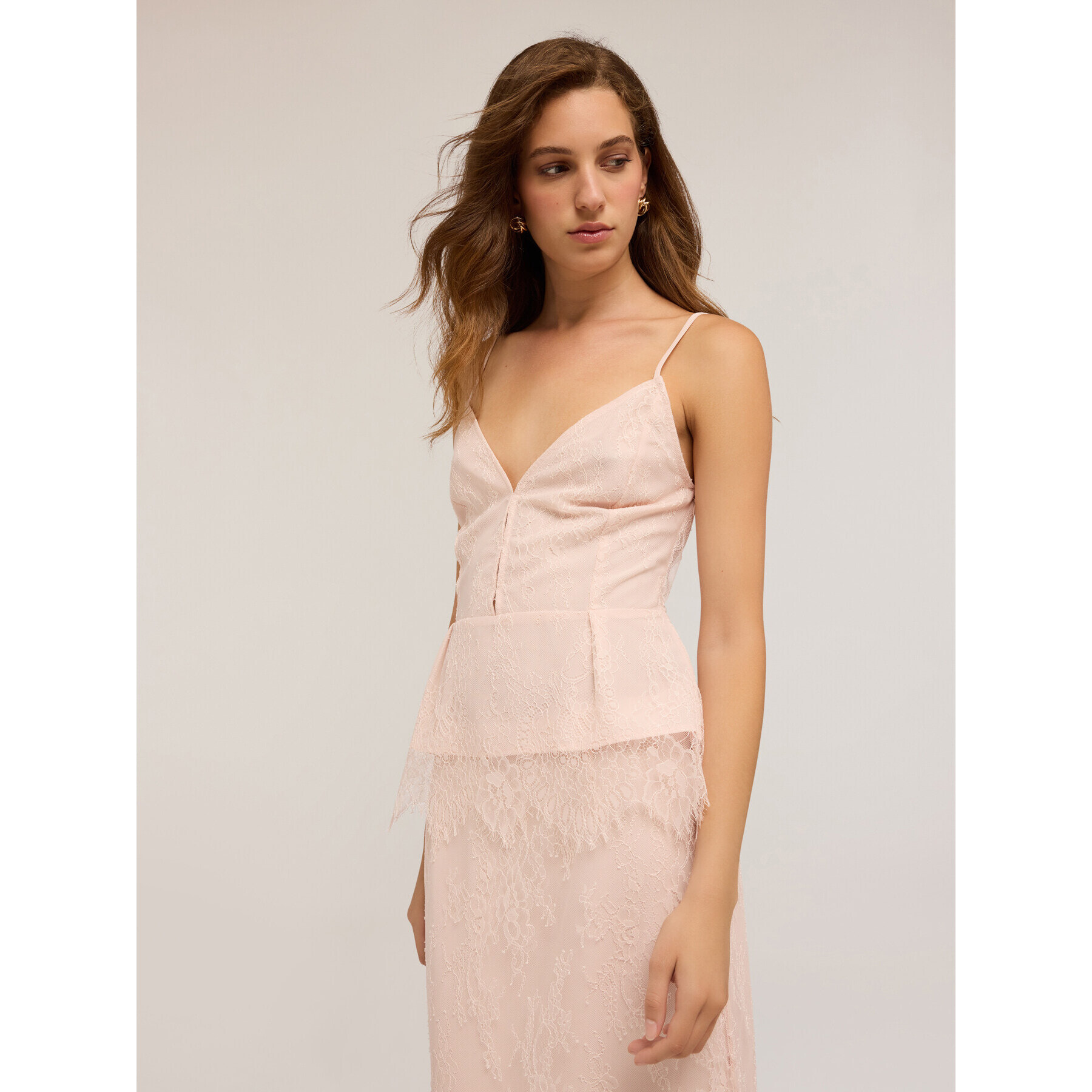 Motivi - Top in pizzo - Rosa cipria