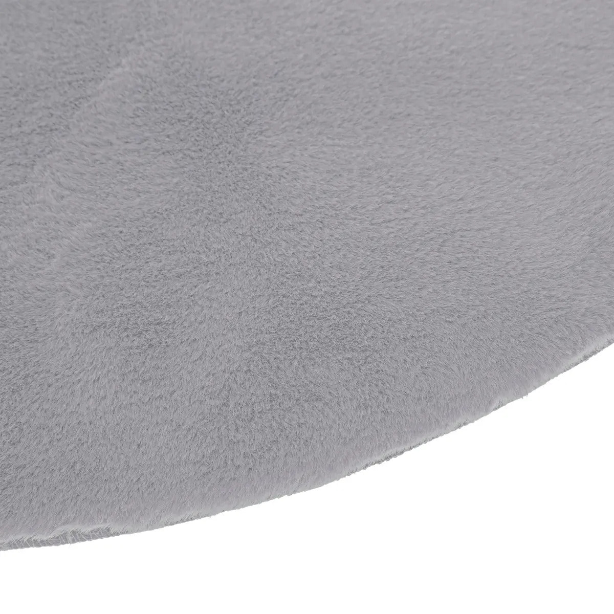 Tapis extra doux - effet fourrure - gris D80 cm