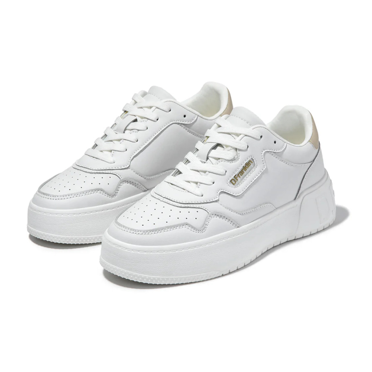 Zapatillas Deportivas Casual Mujer Court Basic Oro D.Franklin