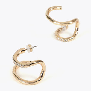 Orecchini effetto piercing gioiello combinati