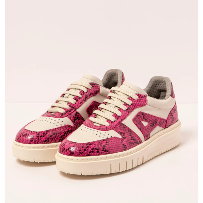 Zapatillas 1777 SNAKE FUXIA-CREAM/BELLEVILLE color Fuxia-cream