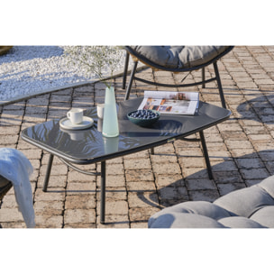 TULUM - Salon de jardin 4 places en résine tressée