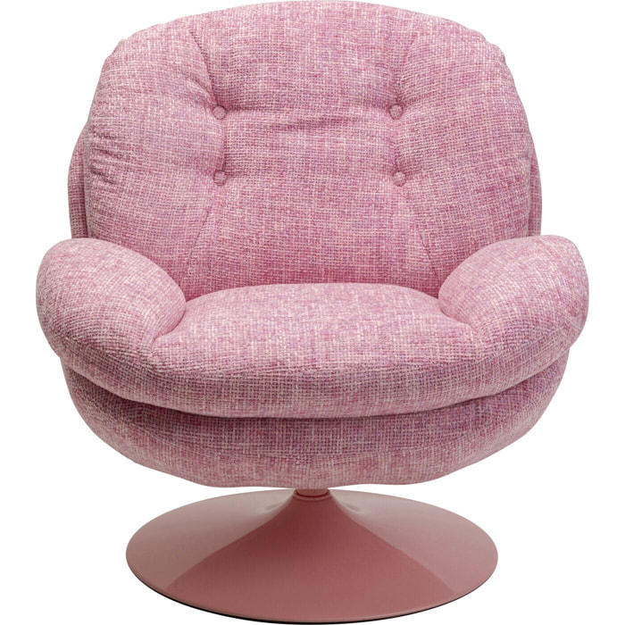 Fauteuil pivotant Cosy rose Kare Design