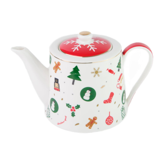 Teiera Fantasia del Natale in new bone china