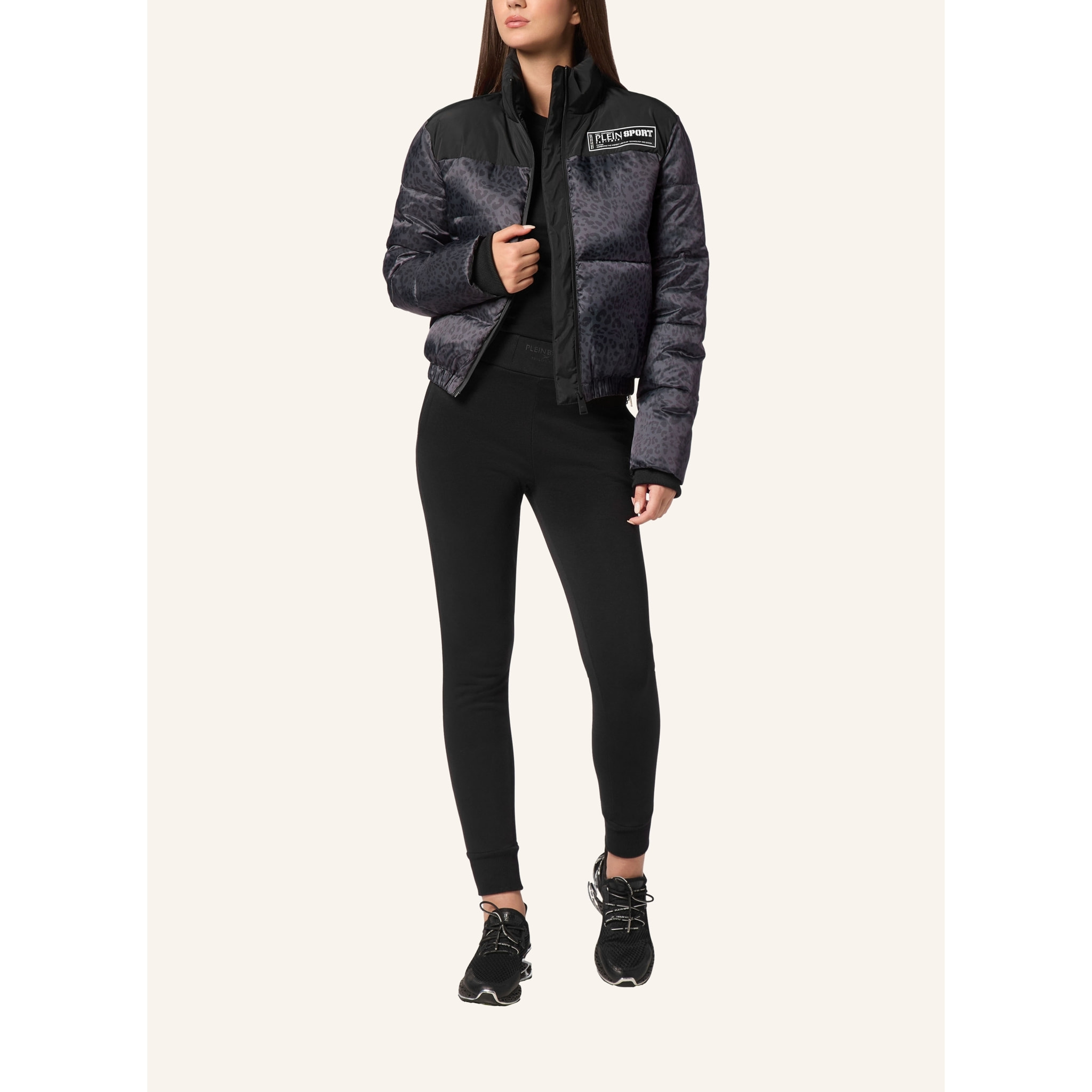 PLEIN SPORT Down Jacket LEOPARD