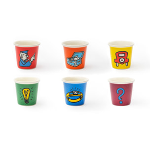 Set 6 Verres à Café Excelsa – Monopoly, New Bone China Multicolore
