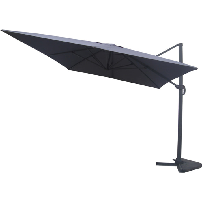 NAVIA Ensemble parasol écru et 4 dalles à lester