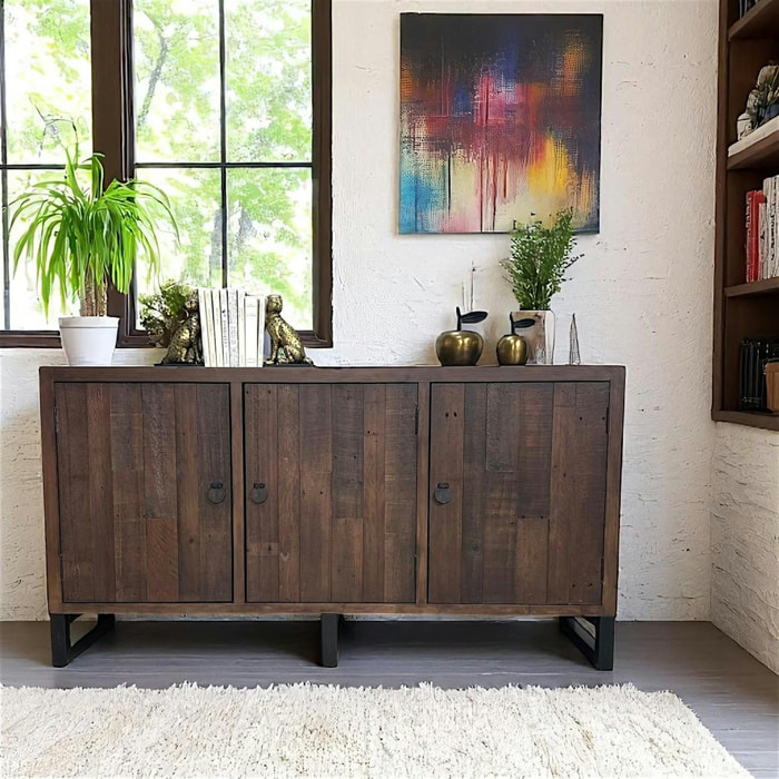 Buffet en bois recyclé 3 portes SAMOA