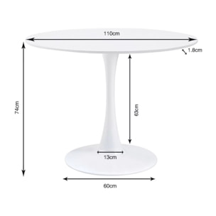 Table Schickeria effet marbre blanc et noire Kare Design