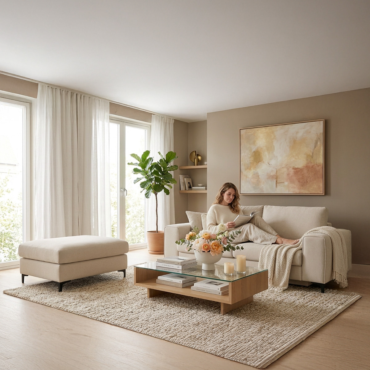 Pouf Fiesole Tissu