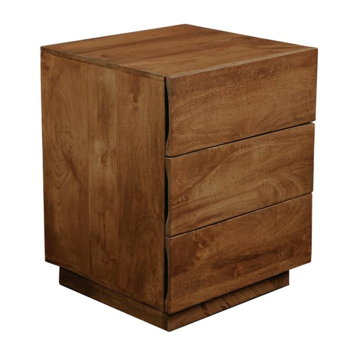 Table de chevet Moru -bois massif de mangue-couleur noyer 40 x 50 x 38 cm