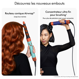 Multi-styler asciugacapelli Dyson Airwrap i.d.™ per capelli lisci e ondulati in Pervinca/Tangerine | Ricondizionato