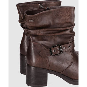 Botines - Marron - Tacón: 7 cm